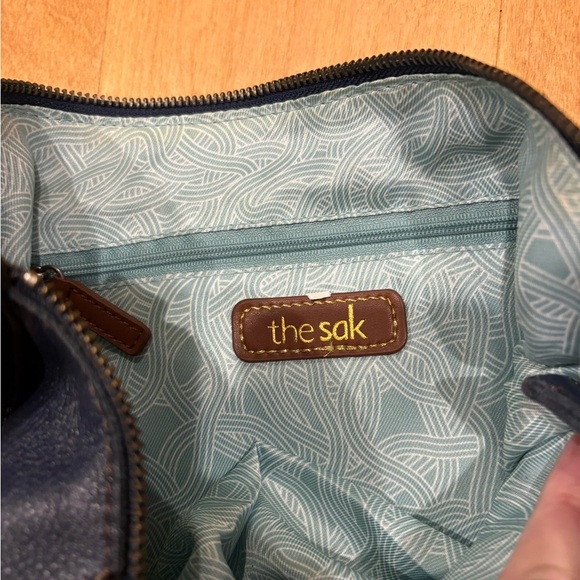 The Sak medium hobo leather bag dark blue like new - Picture 4 of 10